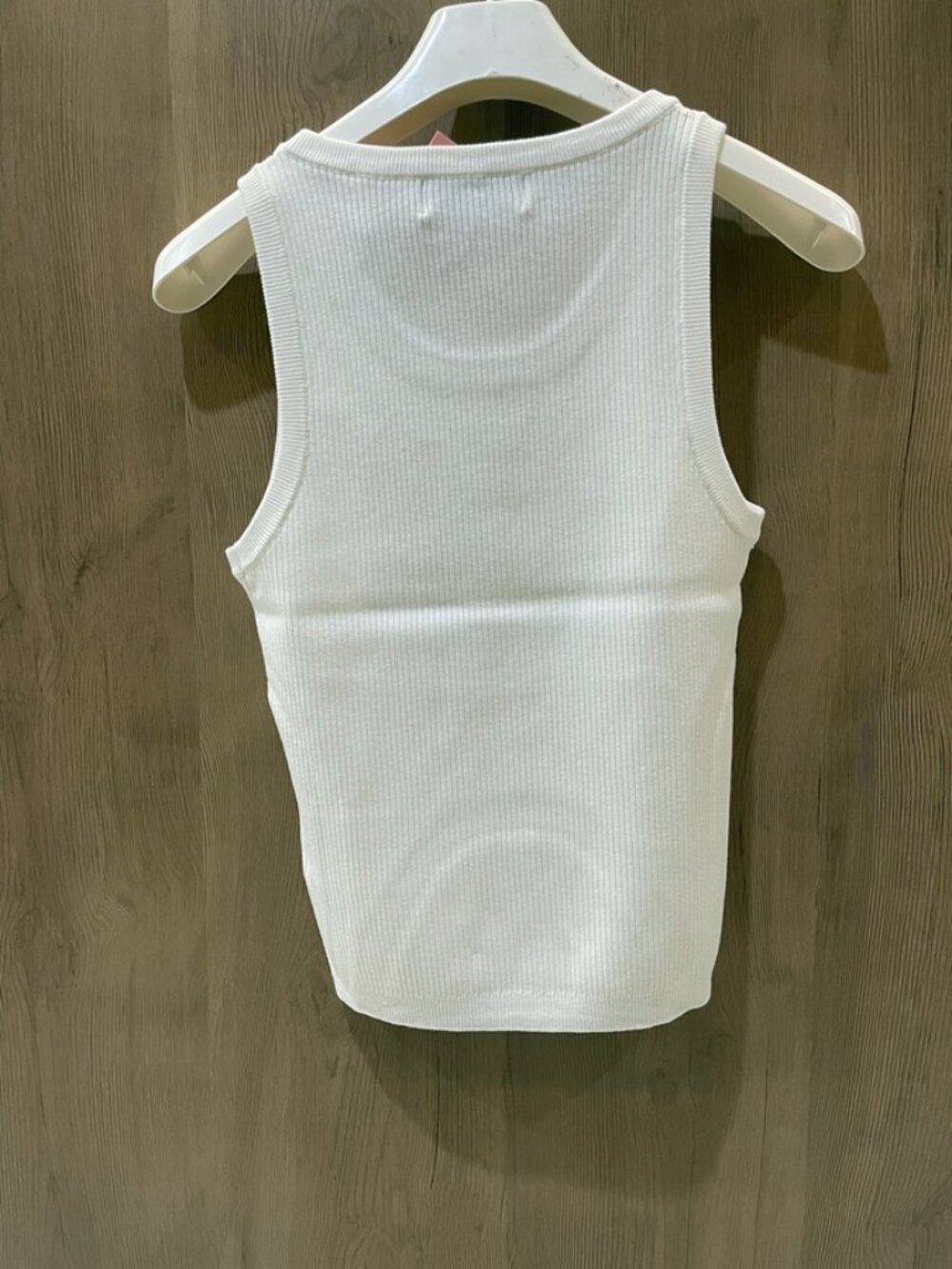 Miu Miu Logo Embroidered Rib Knit White Tank Top New With Tags - Picture 10 of 12